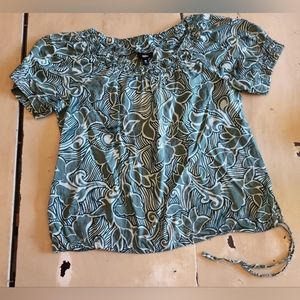 Mossimo tropical print shirt women's medium